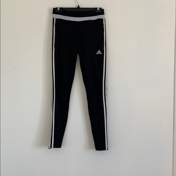 ADIDAS BLACK AND WHITE TRACKPANTS